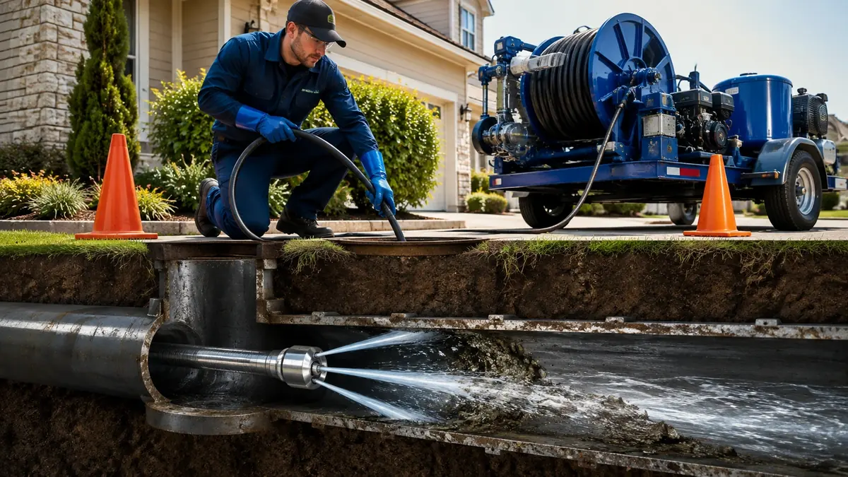Main Sewer Line Hydro Jet Cleaning in Danville