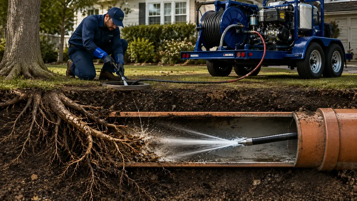 Tree Root Removal with Hydro Jetting in Danville